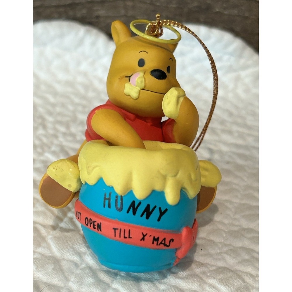 Disney Grolier Winnie The Pooh Angel Magic Ornament Hunny Pot Vintage